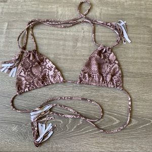 Acacia swimwear medium python print cannons top